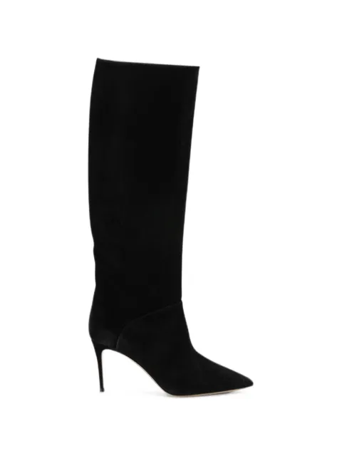 Casadei Renna suede pointed-toe knee-high boots Black 1S340Y0801RENNA9000