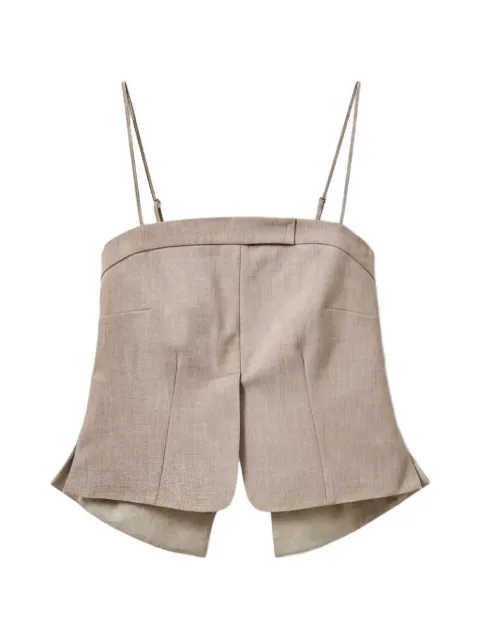 The Garment Pisano front-slit top Neutrals 22230