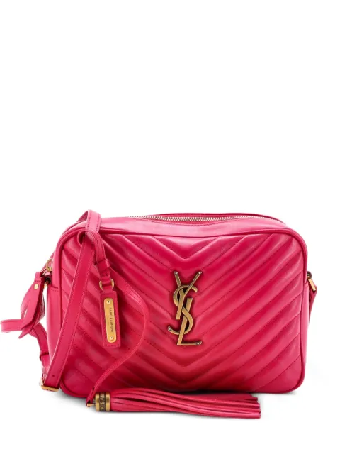 Saint Laurent Pre-Owned Lou Camera Bag Matelasse Chevron Leather Small crossbody bag Black 85AW1P0RRL21JMWS