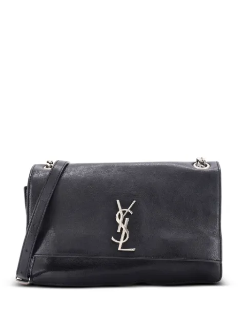 Saint Laurent Pre-Owned Sunset Leather Medium shoulder bag Black PVTPEJWHOMH7EKDC