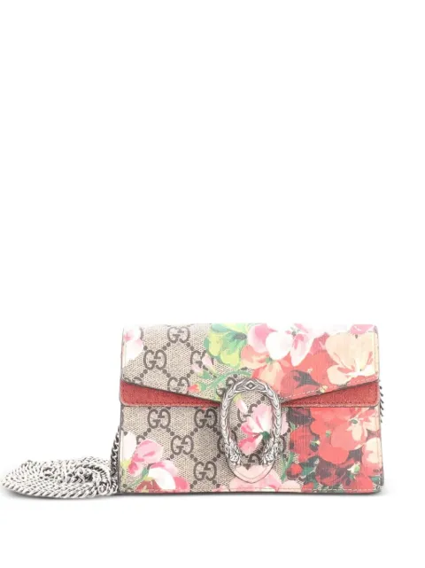 Gucci Pre-Owned Dionysus Bag Blooms Print GG Coated Canvas Super Mini crossbody bag Brown MKV2UOM4JXCBCEAF