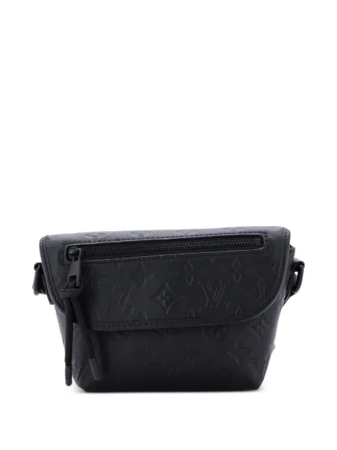 Louis Vuitton Pre-Owned Pulse Wearable Wallet Monogram Shadow Leather belt bag Black KB9NJSOVFOXUK8VU