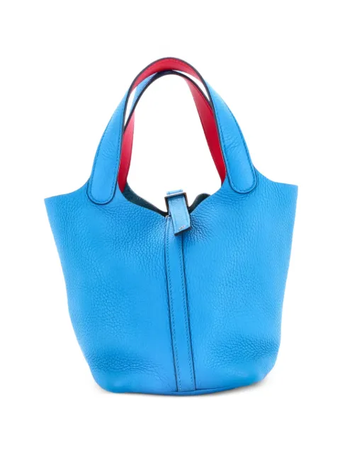 Hermès Pre-Owned Eclat Picotin Lock Bag Clemence PM tote bag Blue K28L34J177A3SFG0