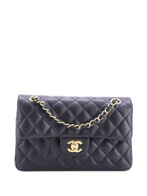 CHANEL Pre-Owned Classic Double Flap Bag Quilted Lambskin Small shoulder bag Black BJCND4N5YWIKI76U