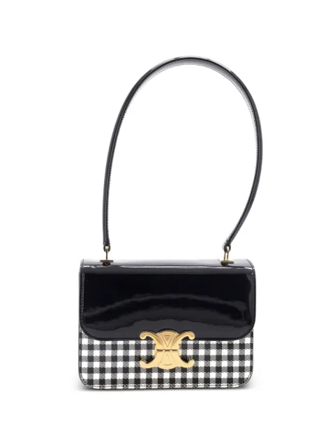 Celine Pre-Owned Garance Bag Printed Patent Teen shoulder bag Black AHAP6VIXQ0326TL7