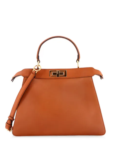 Fendi Pre-Owned Peekaboo ISeeU Bag Leather Medium satchel Brown Z6FXDQI3GE364B7H