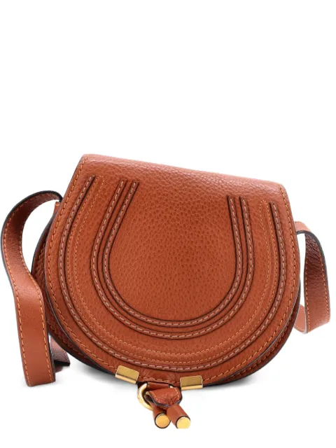 Chloé Pre-Owned Marcie Leather Small crossbody bag Brown VV0SH84JI039FNEE