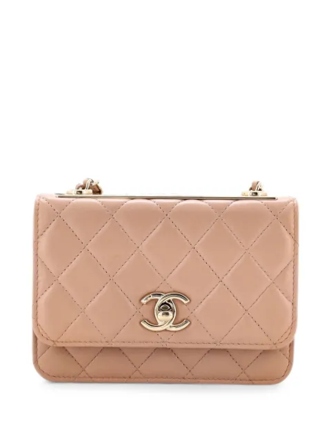 CHANEL Pre-Owned Trendy CC Wallet on Chain Quilted Lambskin Mini crossbody bag Neutrals 6DZVY58X20Z6CSJO