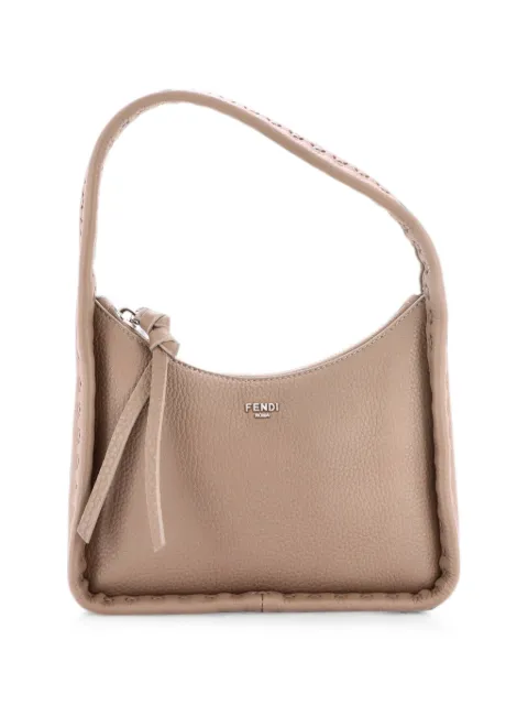 Fendi Pre-Owned Fendessence Selleria Leather Mini hobo bag Grey 65AECBGFJ3H9RK2P