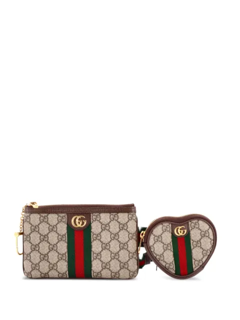 Gucci Pre-Owned Ophidia Heart Utility Double GG Coated Canvas belt bag Brown RKFKNZ5VTQLWB5NQ