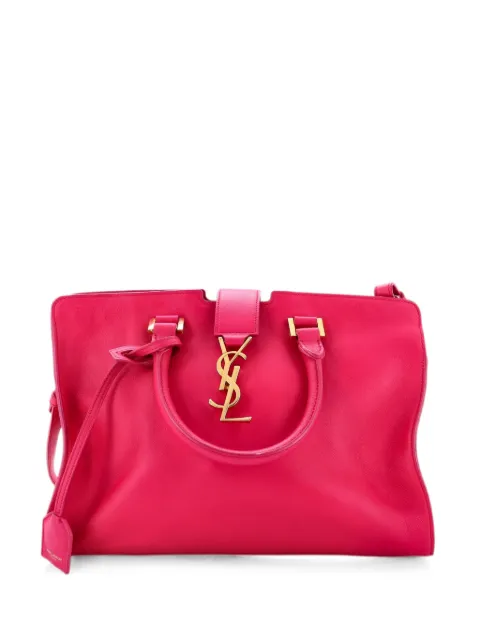 Saint Laurent Pre-Owned Monogram Cabas Leather Small satchel Pink QH0WNXAPZFQQMPCF
