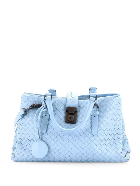 Bottega Veneta Pre-Owned Roma Bag Intrecciato Nappa Small tote bag Blue P999ZKKZLV7HAHU9
