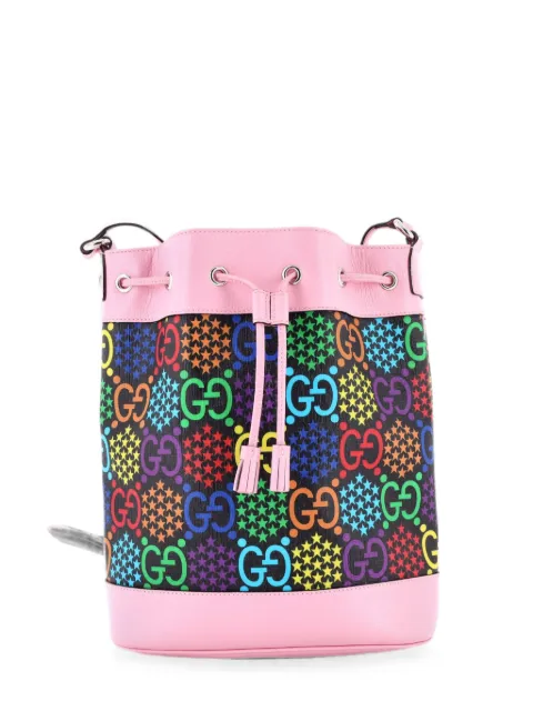 Gucci Pre-Owned Psychedelic Print GG Coated Canvas Medium bucket bag Multicolour 3HTNHTDECDU8ZGXF