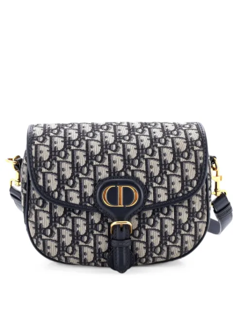 Christian Dior Pre-Owned Bobby Flap Bag Oblique Canvas Medium crossbody bag Blue 204QJQTVARSG2K74