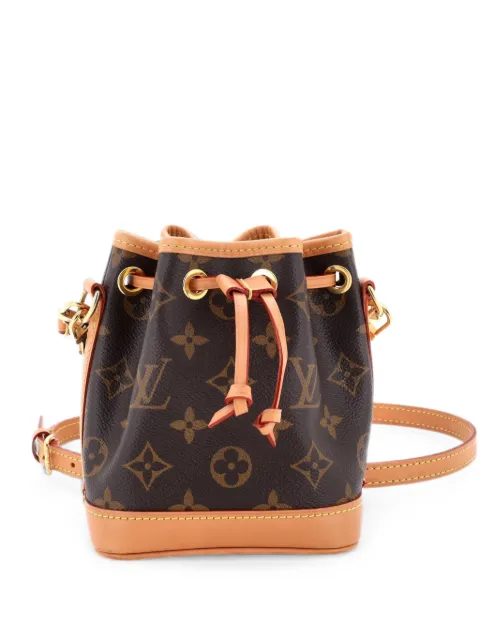 Louis Vuitton Pre-Owned Noe NM Handbag Monogram Canvas Nano bucket bag Brown 1EHX7N7U2GB1USCE