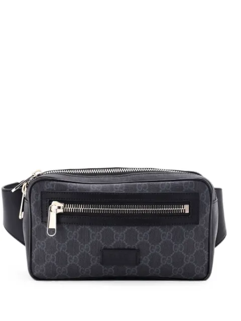Gucci Pre-Owned Soft Zip GG Coated Canvas Small belt bag Black 0WZJWNSKII93GSH2