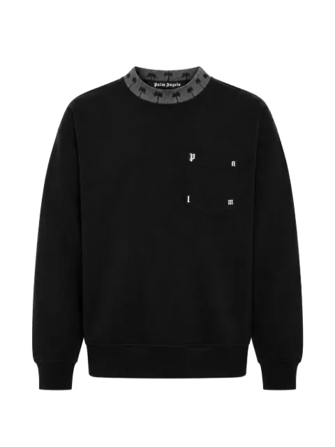 Palm Angels Palm rib regular crew sweatshirt Black PAMBA008FL001