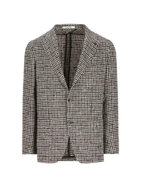 Tagliatore houndstooth-pattern single-breasted blazer Brown 1SHO22KAI850064V13631348