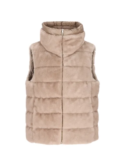 Herno padded faux-fur gilet Neutrals PI002282D129411985