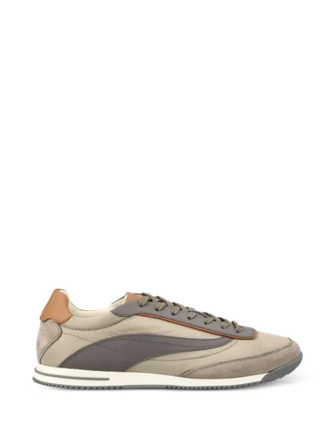 Brunello Cucinelli leather-trim panelled sneakers Neutrals MZUMNGA357CHC90