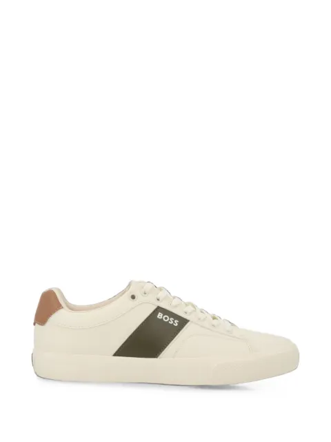 BOSS Aiden logo-print panelled sneakers Neutrals 50522833