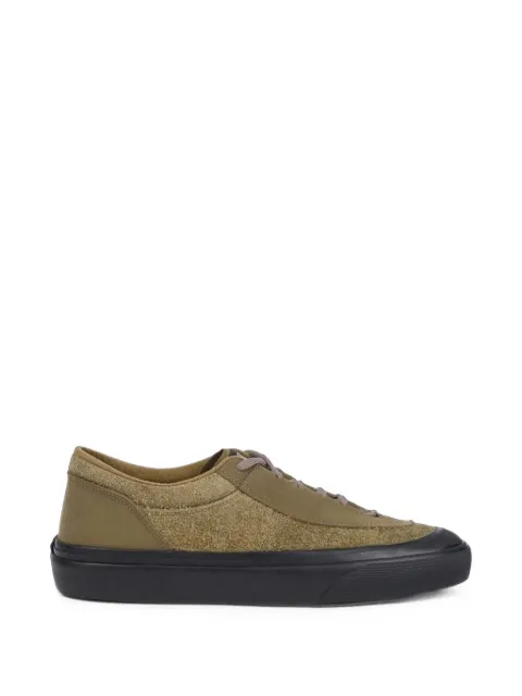 Stone Island S100020 suede low-top trainers with Compass logo patch Green L2SFWS100020S0539S0539