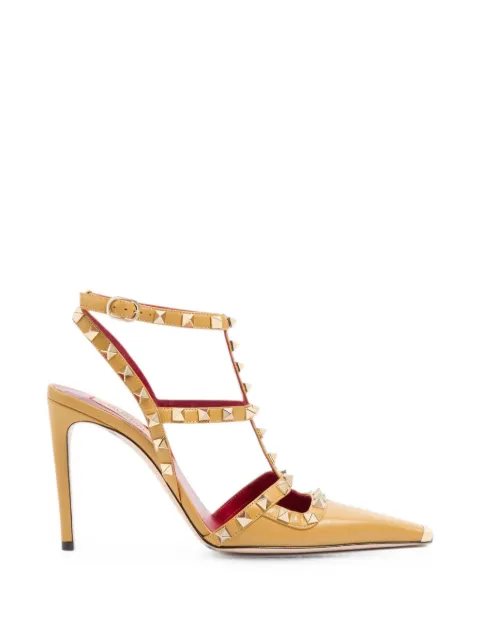 Valentino Garavani Rockstud kidskin pumps 100mm Yellow WS0PV4WZD