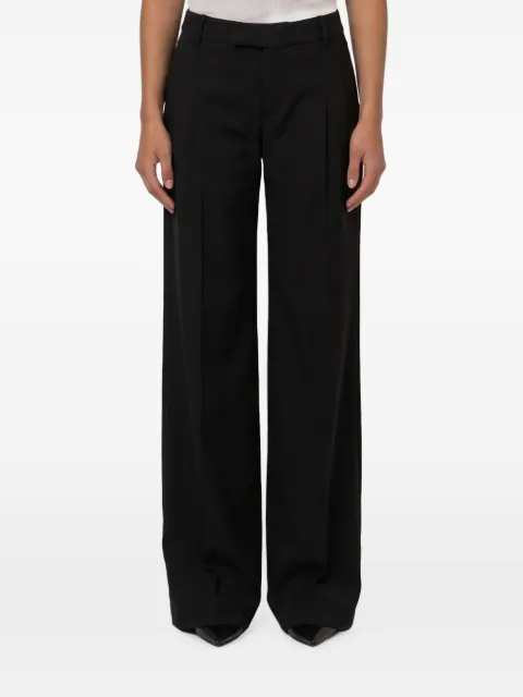 Federica Tosi pressed-pleat wide-leg trousers Black 30804308