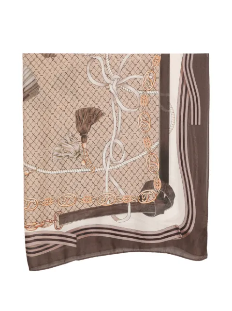 TWINSET chain-print scarf Neutrals 262TA4680