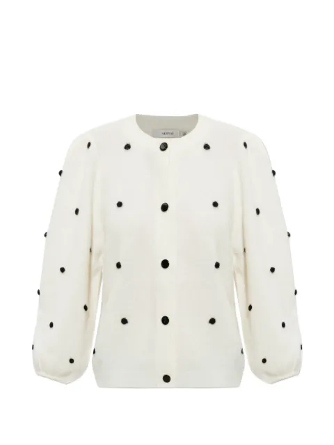 Gestuz Gzalpha puff-sleeve cardigan White 109114080