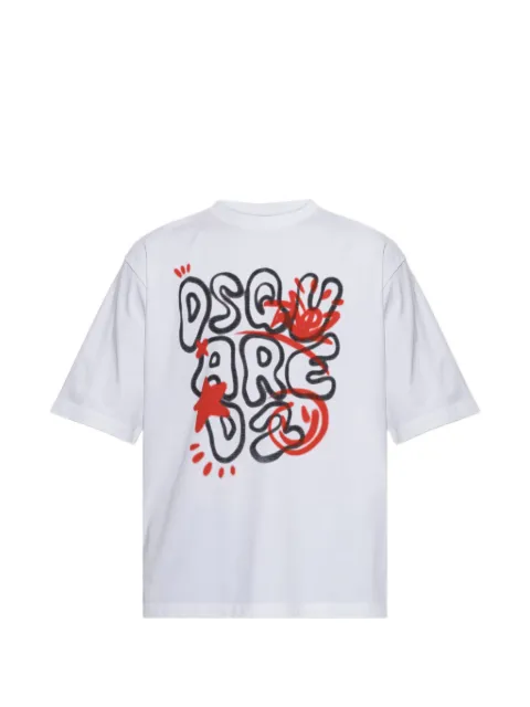 DSQUARED2 logo-print short-sleeve T-shirt White S74GD1596D20106