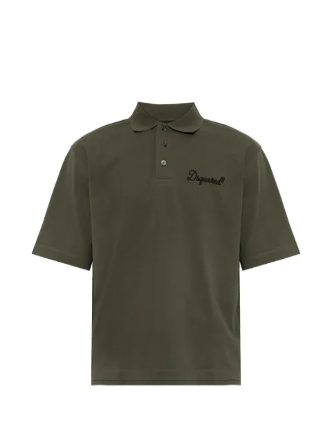 DSQUARED2 logo-embroidered polo shirt Green S74GL0100D20106