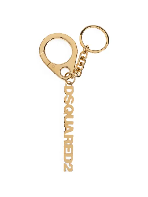 DSQUARED2 logo-pendant lobster-claw keychain Gold KRW006637200001
