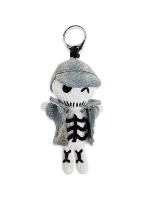 Alexander McQueen crochet skeleton bag charm White 8746171AAW6