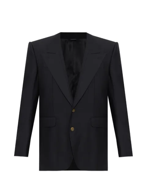 Dolce & Gabbana peak-lapels single-vent blazer Black G2WQ5TFU2Z8