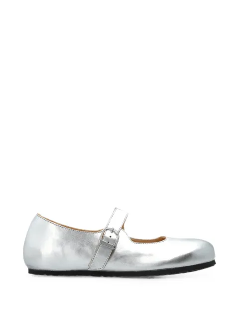 Birkenstock Santa Clarita buckle-fastening ballet flats Silver 10300720