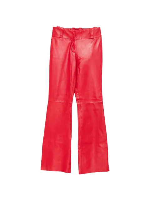 Dolce & Gabbana Pre-Owned 2000s panelled leather trousers Red DG250CLS