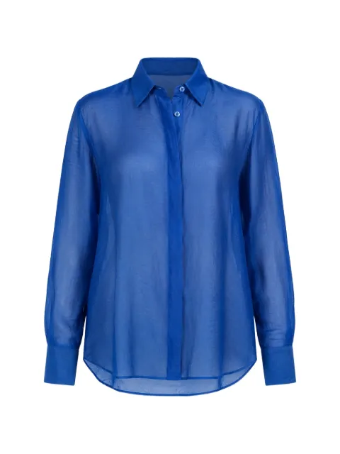 Secular.Lab Blake semi-sheer shirt Blue 4402S26