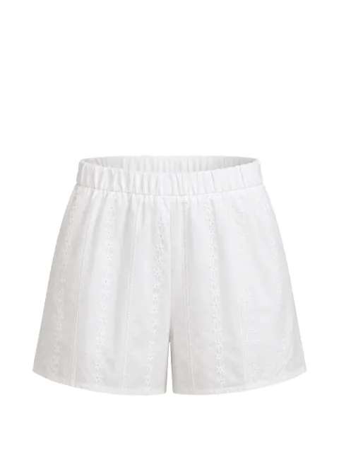 Forte Forte Les Fleurs embroidered shorts White 14842MYPANTS