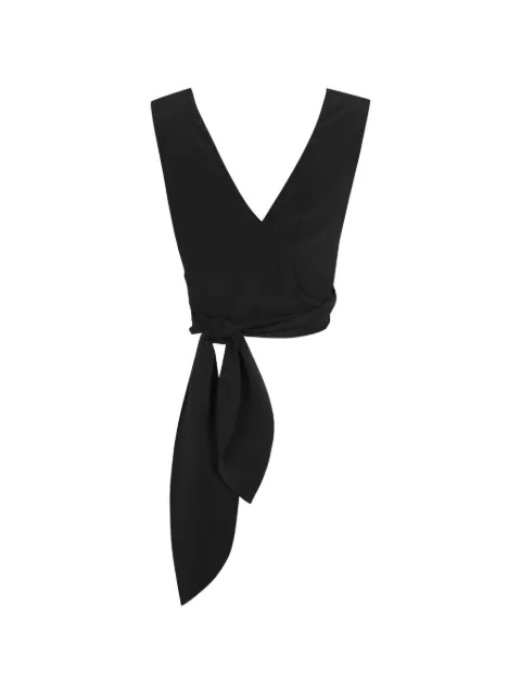 Cortana Tunez wrap-around top Black SS26A0300