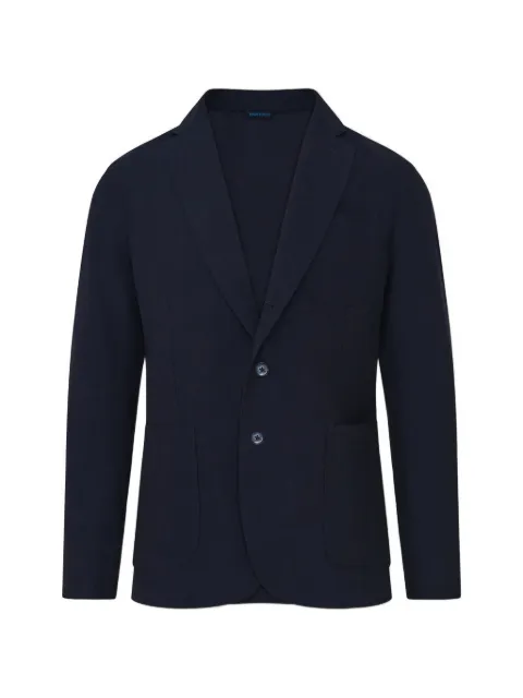 PATRICK ASSARAF single-breasted seersucker blazer Blue P3406B57B