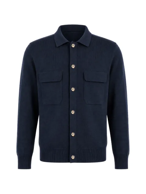 Eleventy long-sleeved button-up shirt Blue M76MAGM22MAG0M008