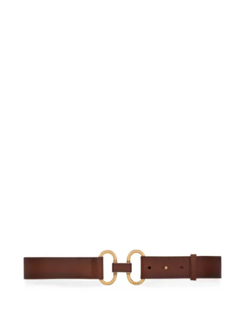 Saint Laurent buckle-fastening leather belt Brown 861429AAFGT