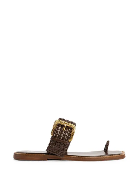 Giuseppe Zanotti woven-strap flat sandals Brown E600062106523