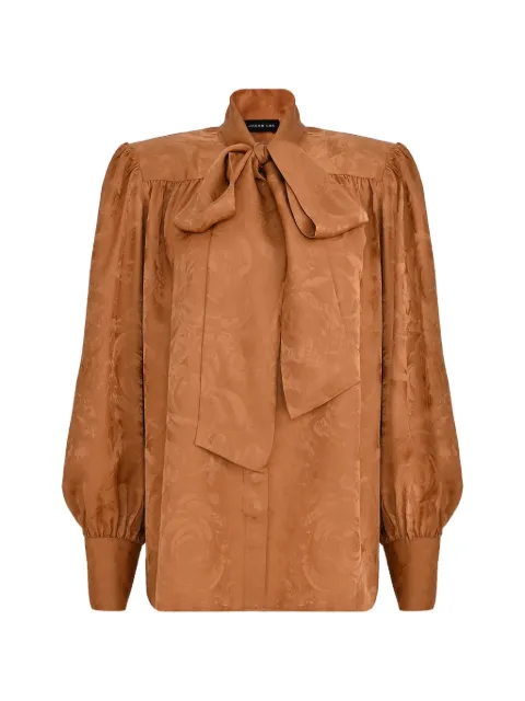 Jacob Lee jacquard blouse Brown WSS0086SS26RCG
