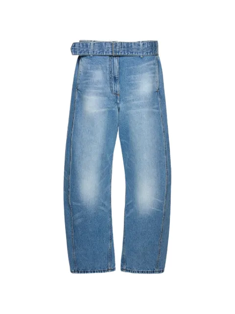 Magda Butrym belted faded-effect jeans Blue 153426