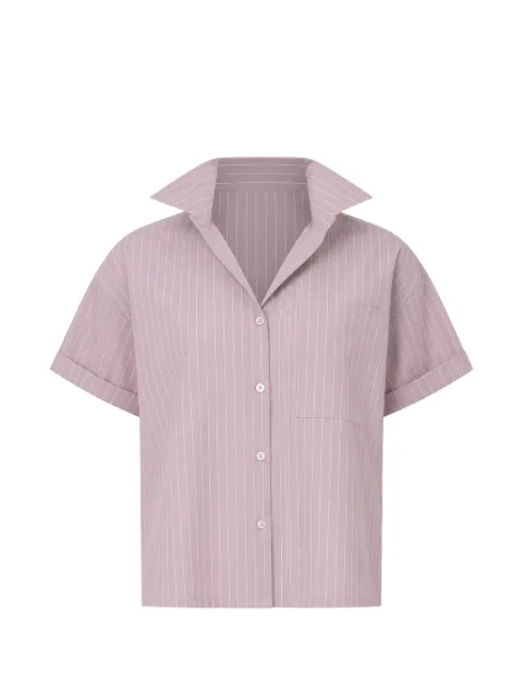 Arlo Mott Clark pinstriped shirt Purple 1030