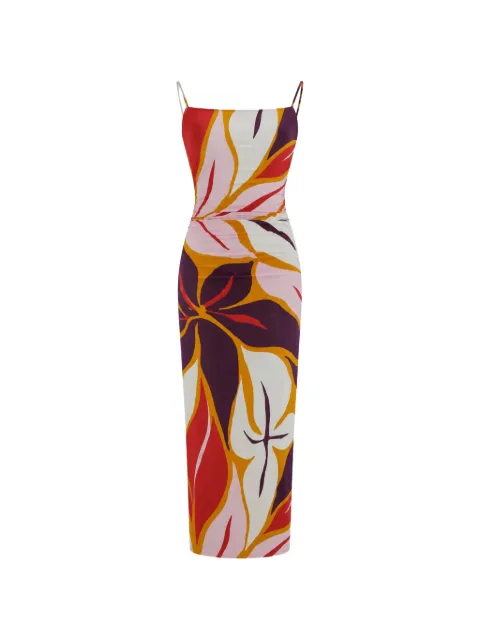Cala de la Cruz Kim floral-print maxi dress Orange 25C264