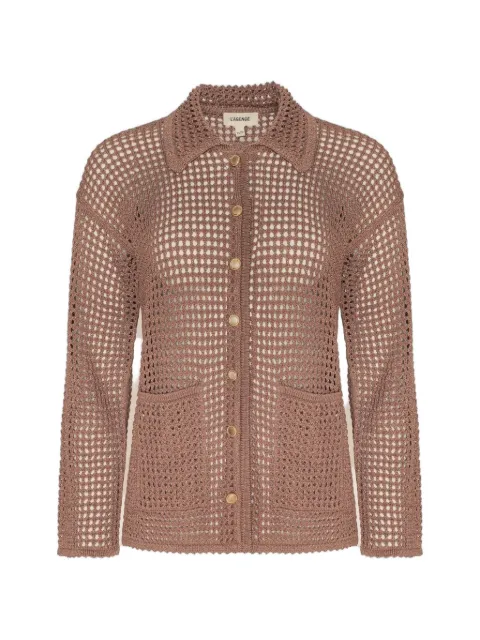 L'Agence Mariana open-knit shirt Brown 80210MCO