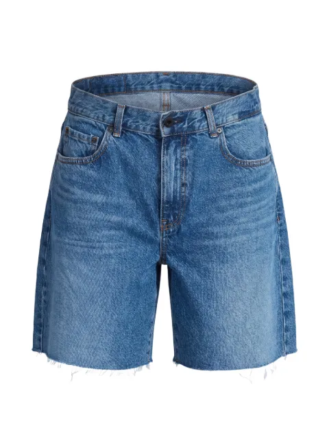 ASKK NY Sloop raw-hem jeans shorts Blue W1420K103